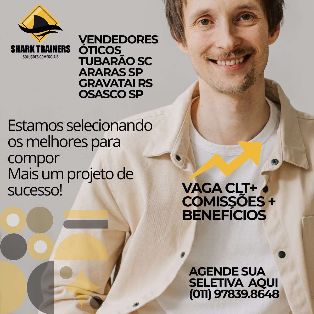 Arte da vaga de Vendedores Óticos